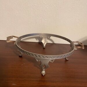 Royal Rochester Chafing‎ Dish pewter Stand Silver Plated Vintage Ornate Design